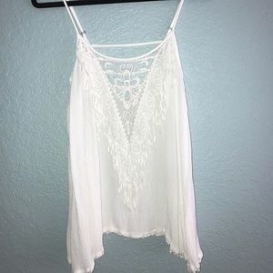 white lace aeropostale tank
